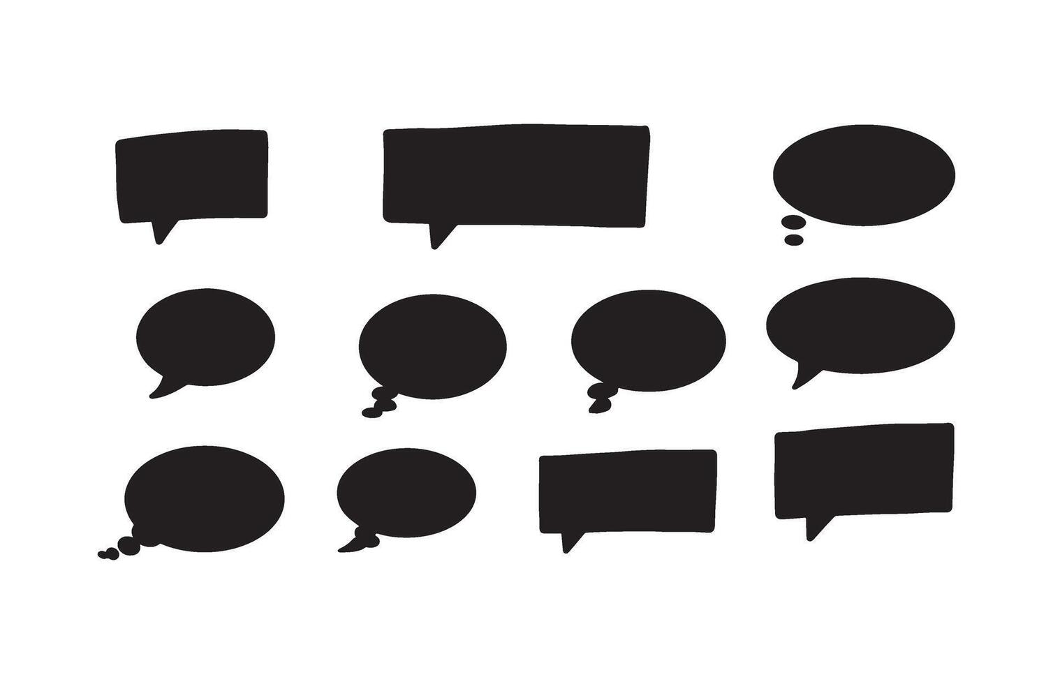 Doodle Hand Drawn Bubble Elements vector