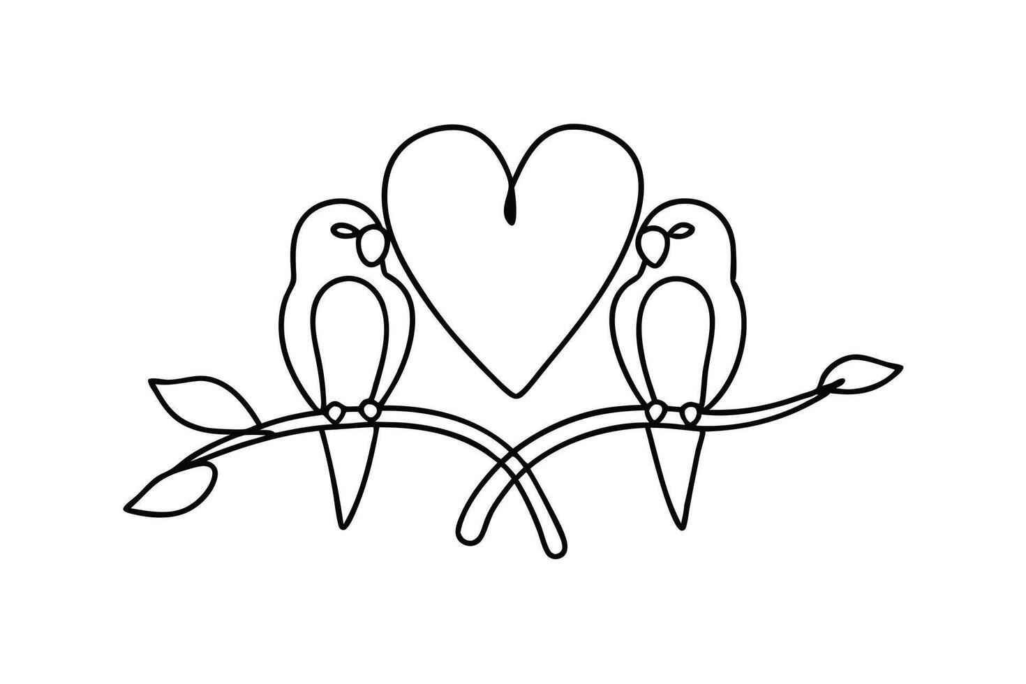 Oneline Drawing Heartsealed Love Letter Envelope Art vector