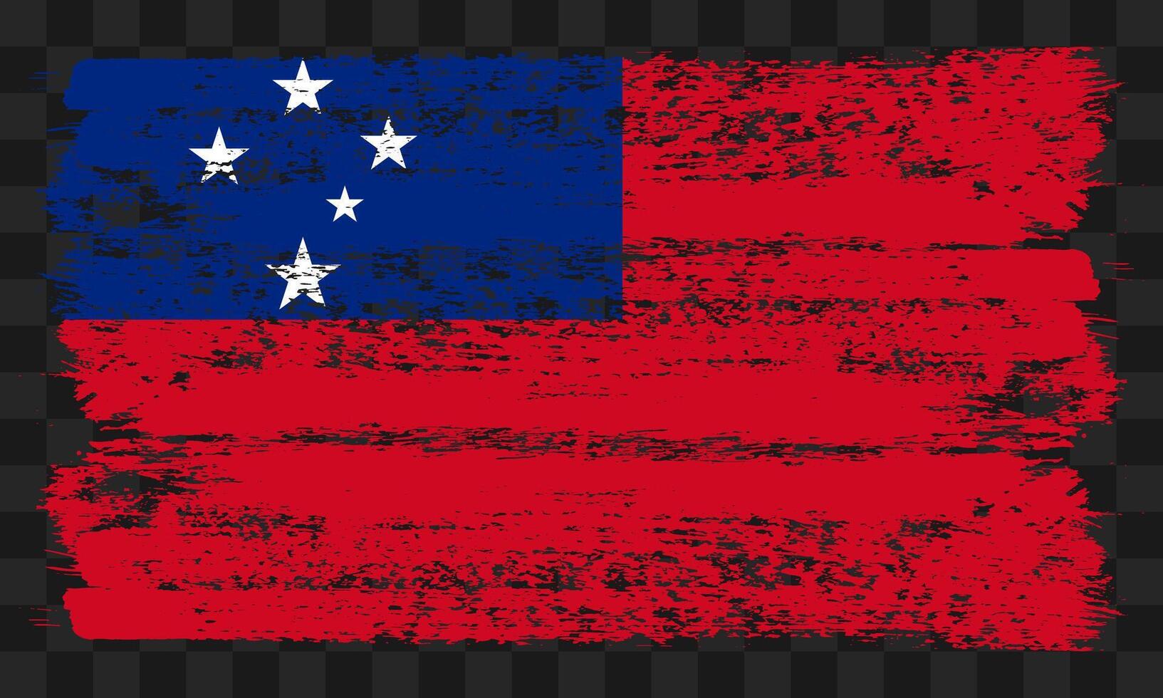 Samoa flag in grunge style vector