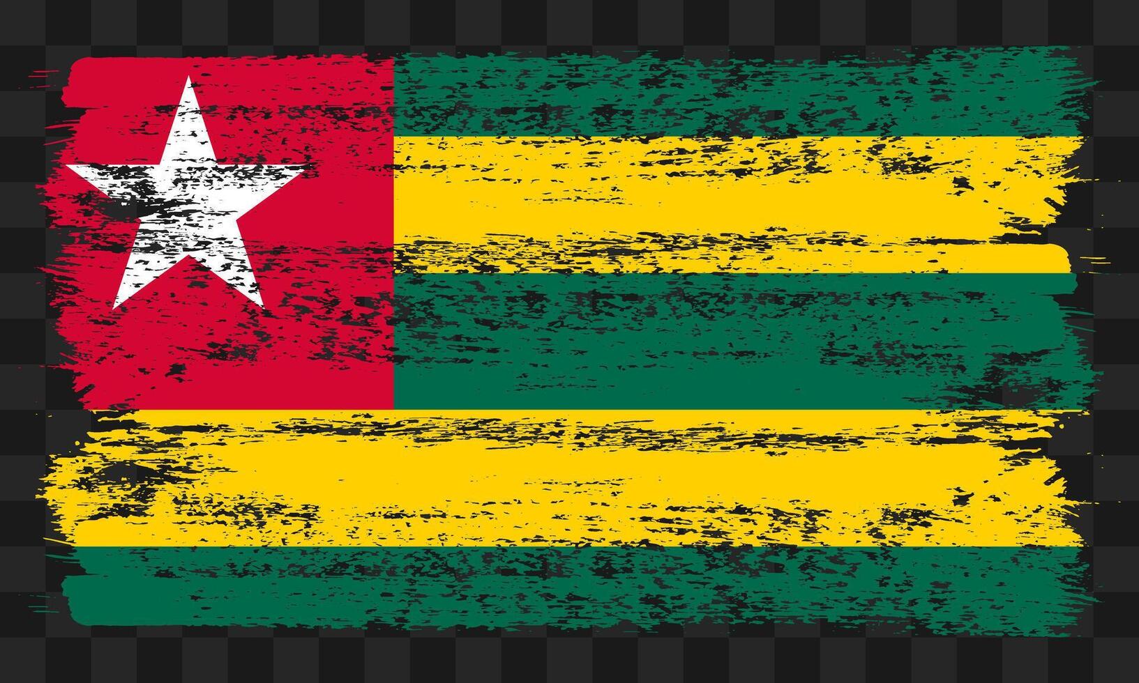 Togo flag in grunge style vector