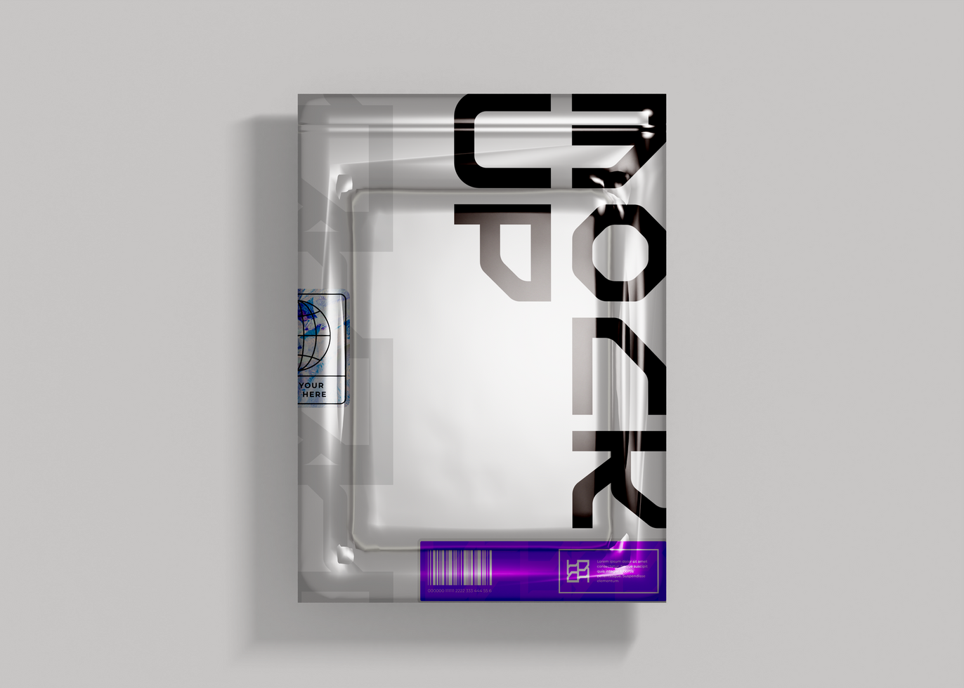 Vacuum Sealed Pack Mockup for Food and Snack Branding psd