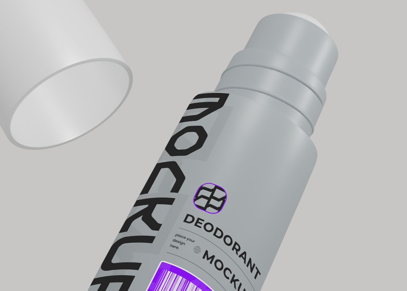 Matte and Glossy Deodorant Bottle Mockup for Custom Branding Design psd