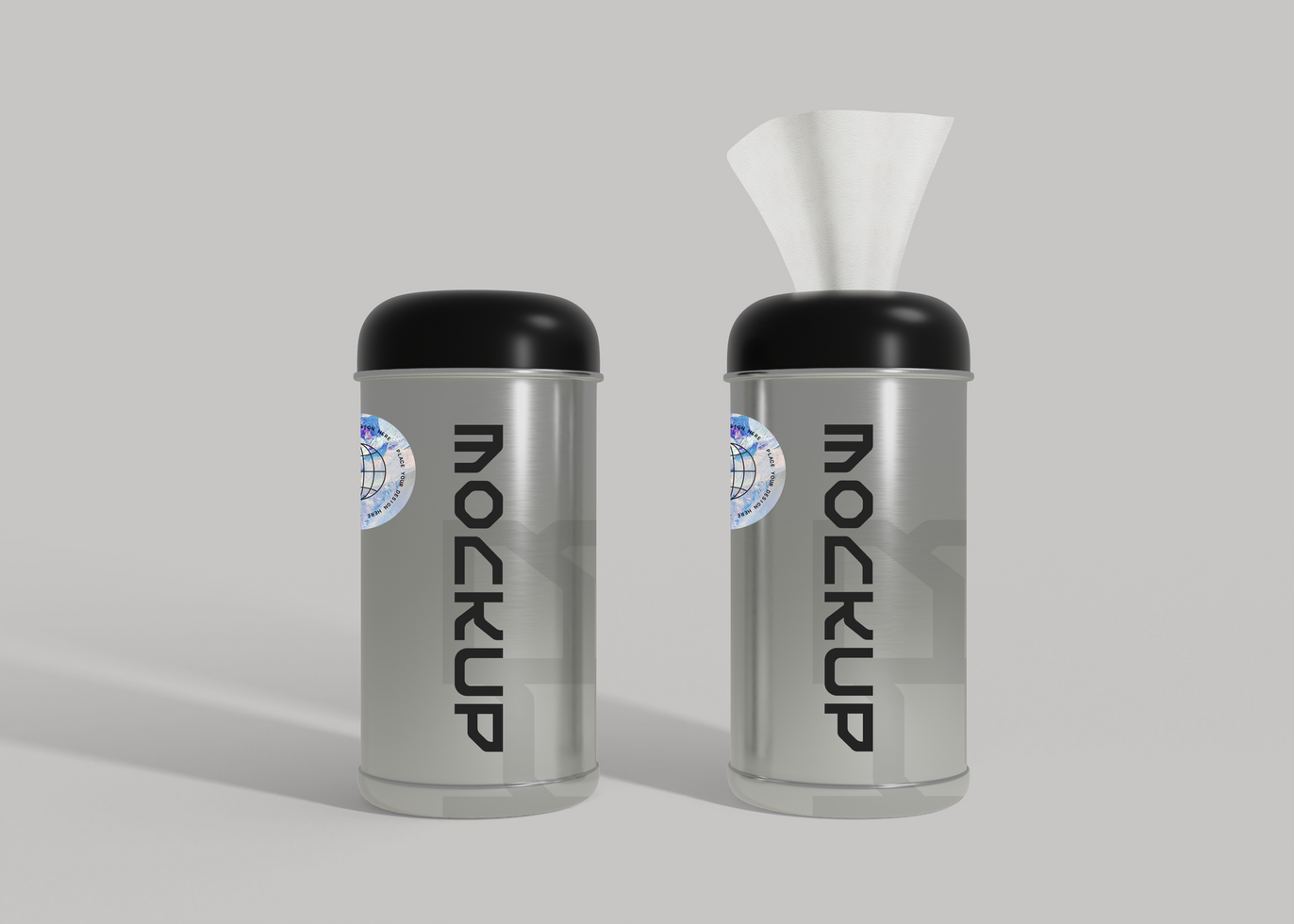Glossy Tissue Tube Mockup for Branding and Packaging Presentations psd