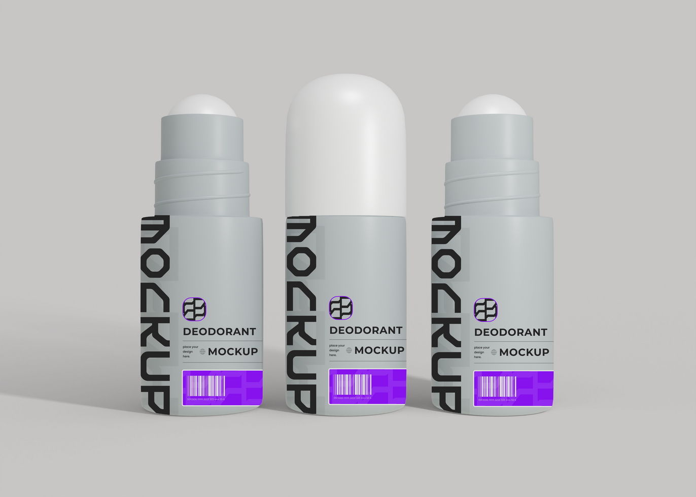 Roll On Deodorant Bottle Mockup for Beauty and Cosmetic Branding psd