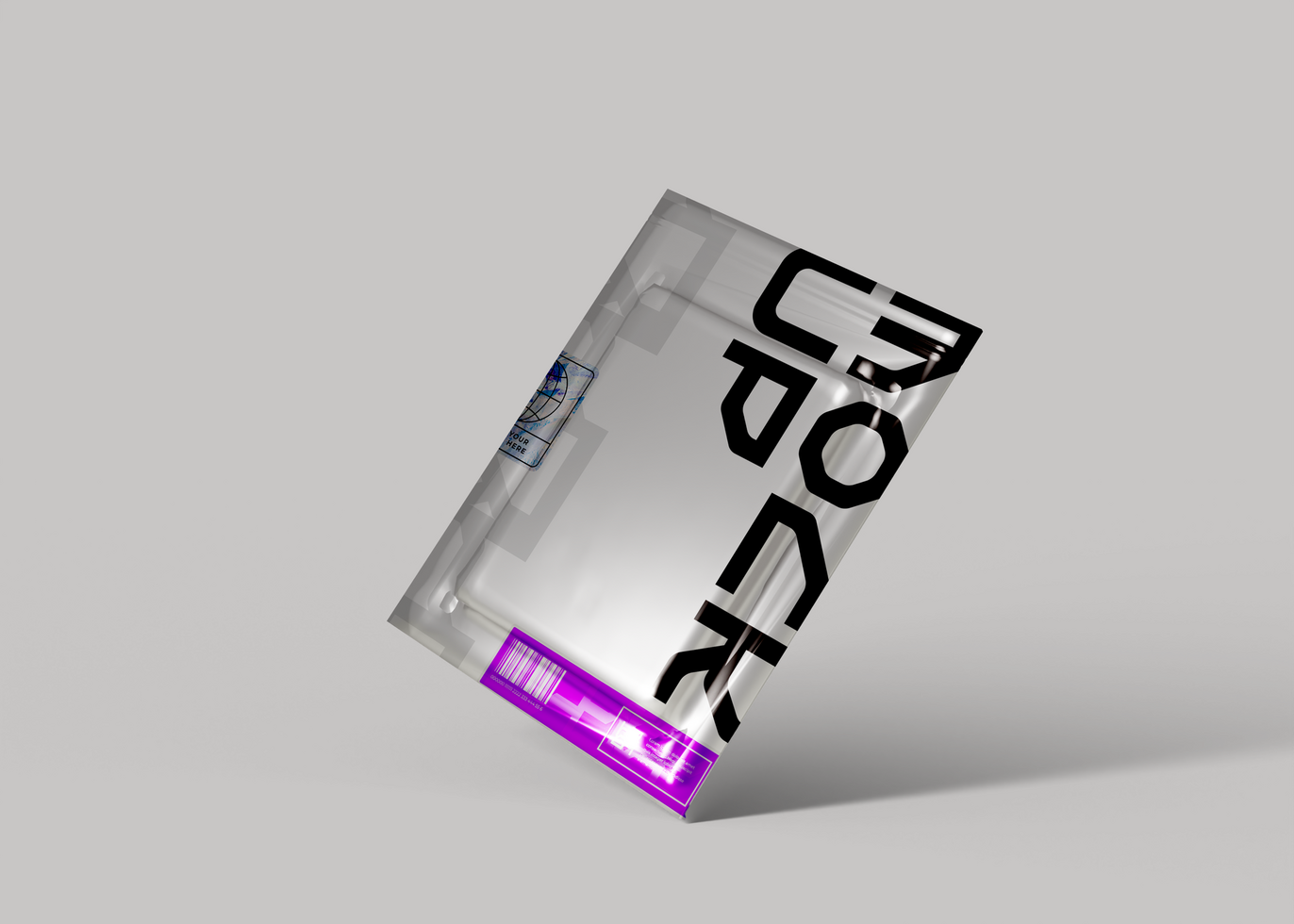 Glossy Vacuum Sealed Pack Mockup for Branding and Logo Display psd