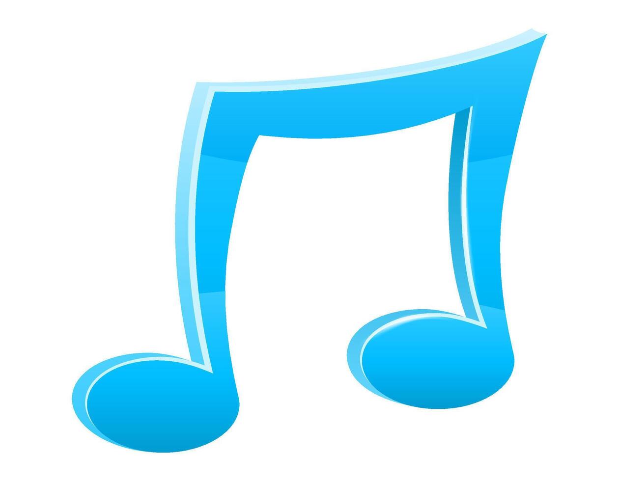 musical notes and treble clef isolated vector