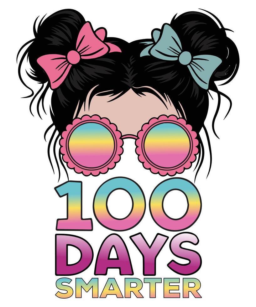 100 days smarter graphic design vector