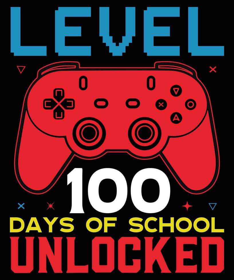 Level 100 days of school unlocked vector