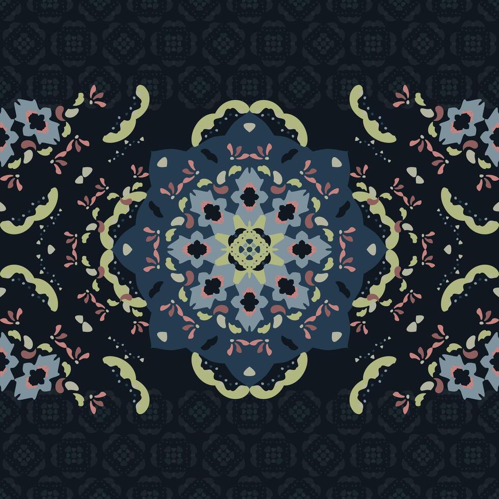 Seamless Pattern. Abstract Mandala. Colors. vector