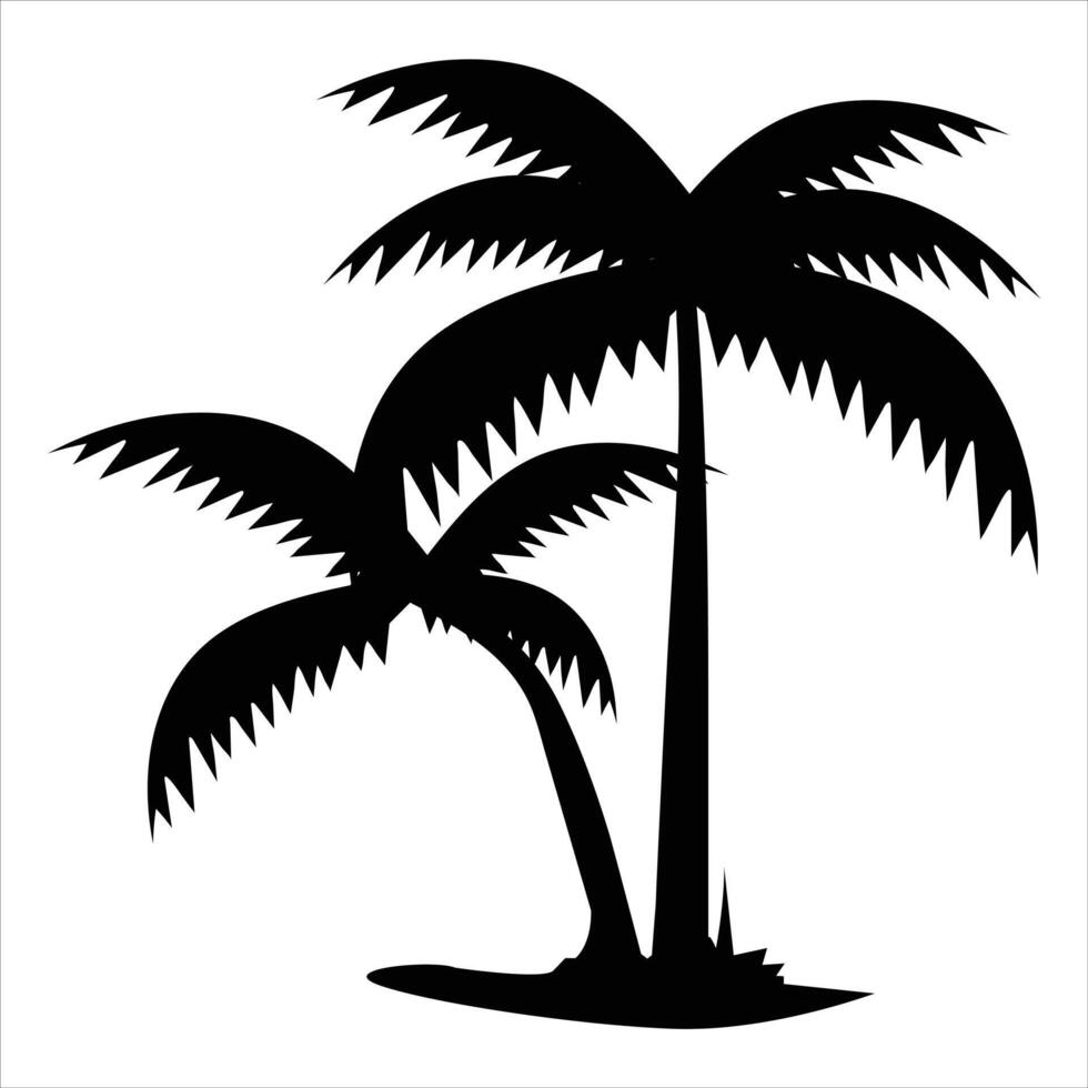 black palm tree vector