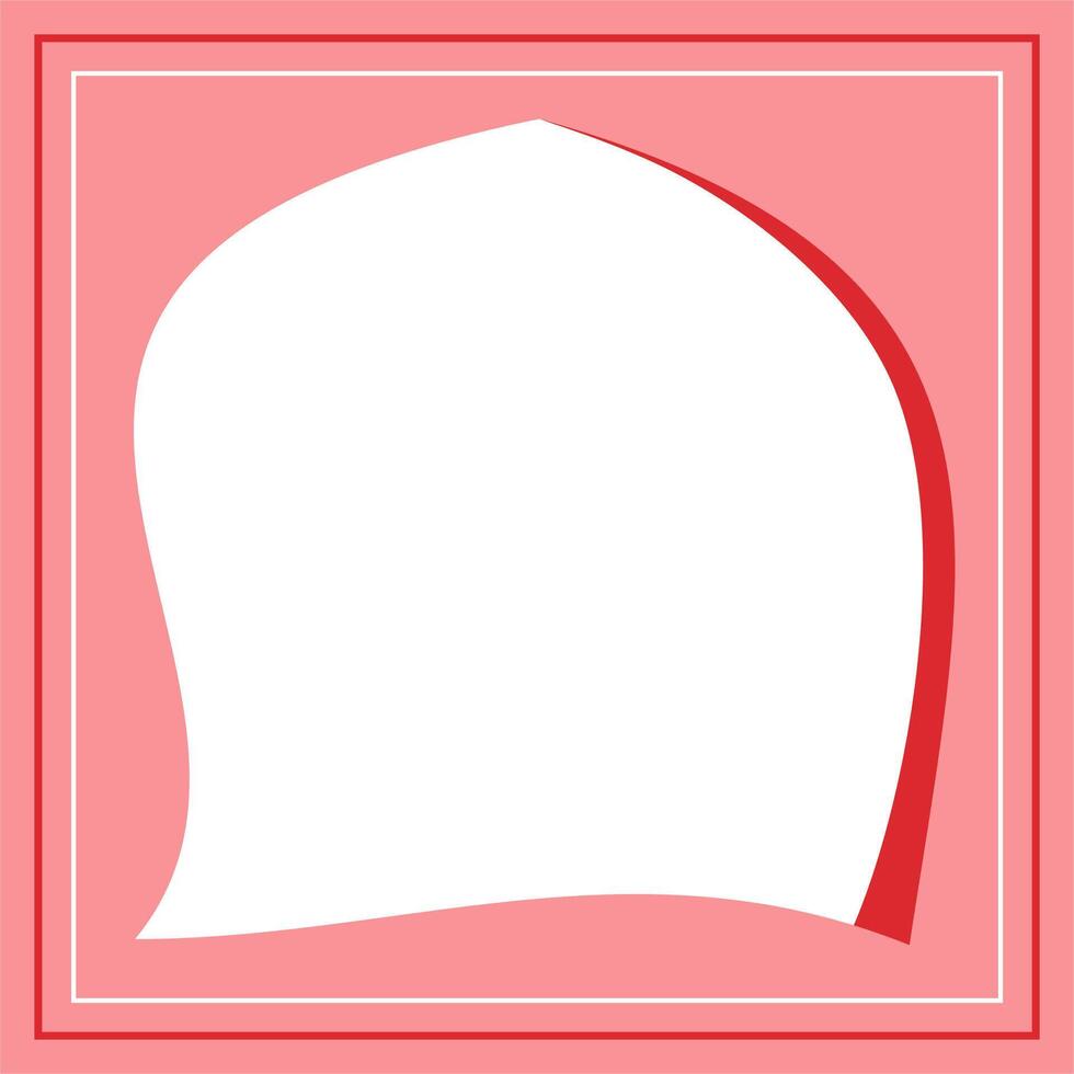 Pink and white background color with stripe line shape. Suitable for social media post and web internet ads. Template layout. Frame, boarder for text, picture, advertisement. Empty space vector