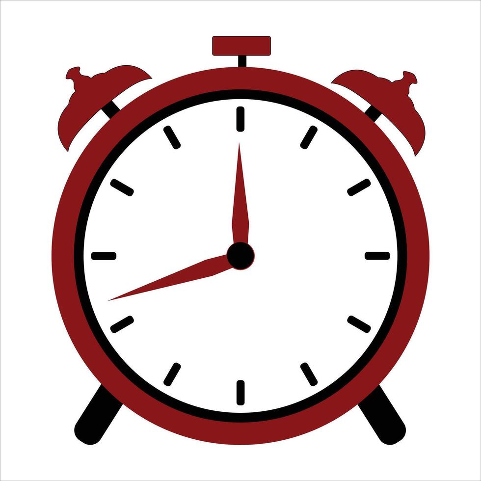The Alarm clock is isolated on a white background vector