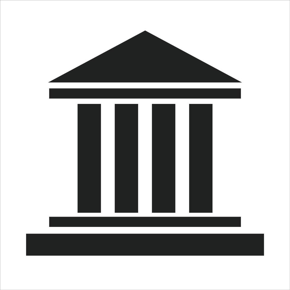 bank icon silhouette vector