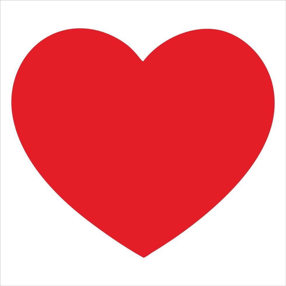 red heart icon vector