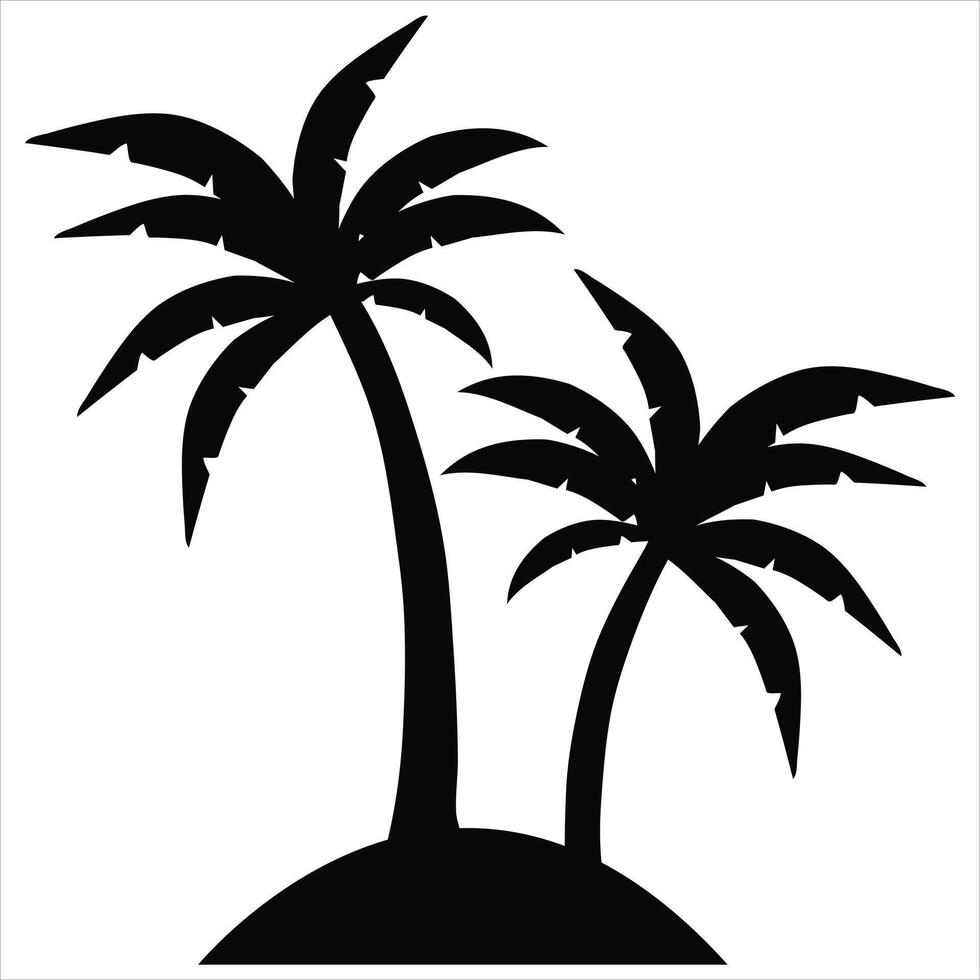 Palm tree silhouette vector