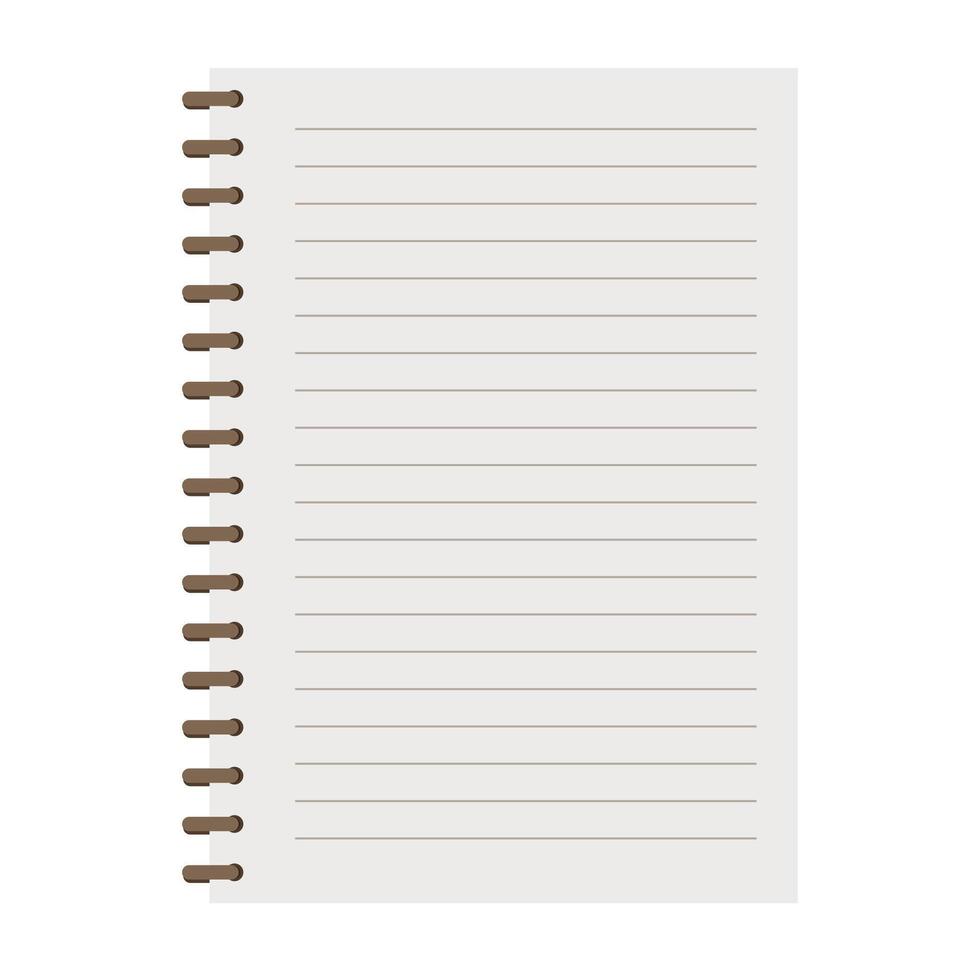 Blank Notebook Page with Lined Design for Notes or Journals vector