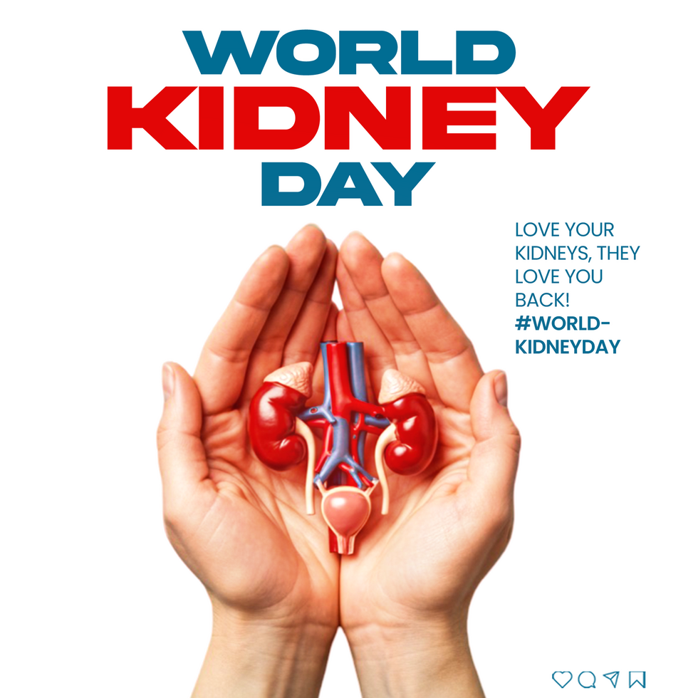 World Kidney Day poster design Message Your Kidneys Deserve Care Love and Attention Kidney day psd