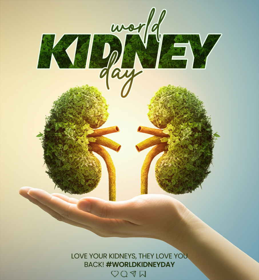 World Kidney Day with Support Kidney Health with a Balanced Diet Kidney day poster advertisement psd