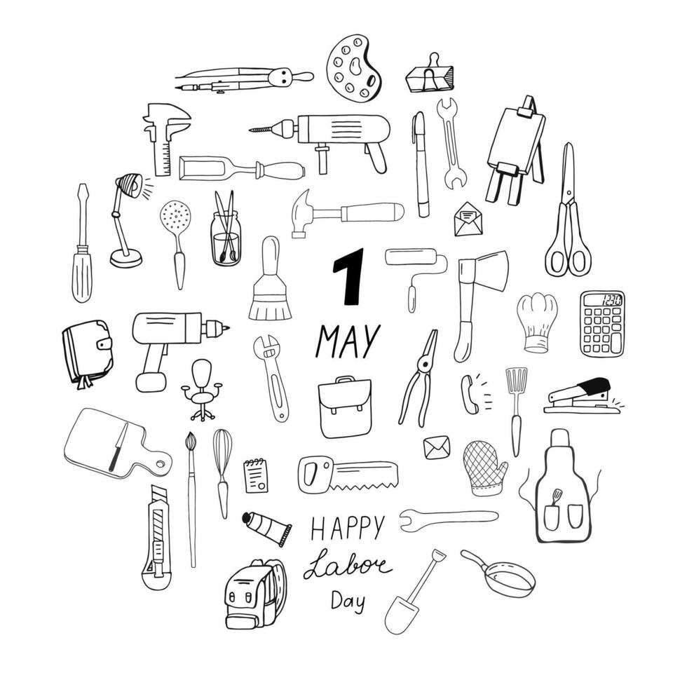 1 may labour day poster. Happy Labor Day banner. vector