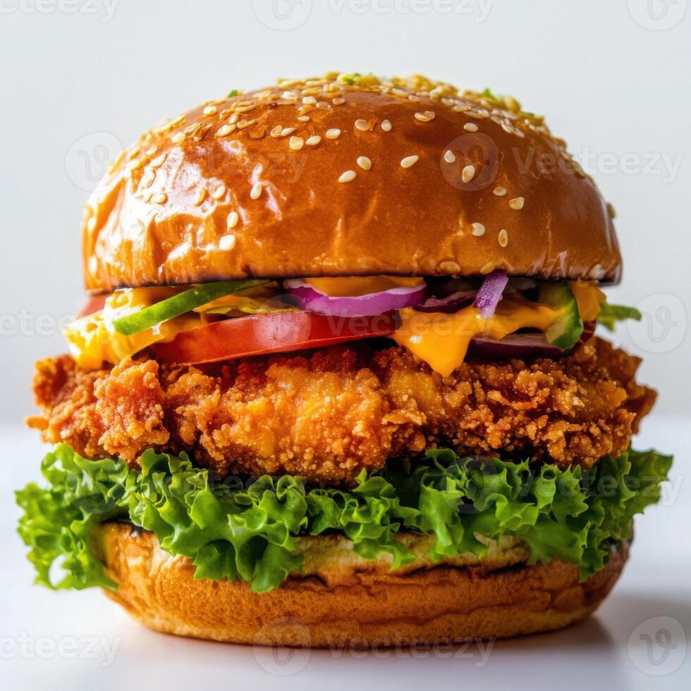 Ultimate Crispy Chicken Loaded Burger photo