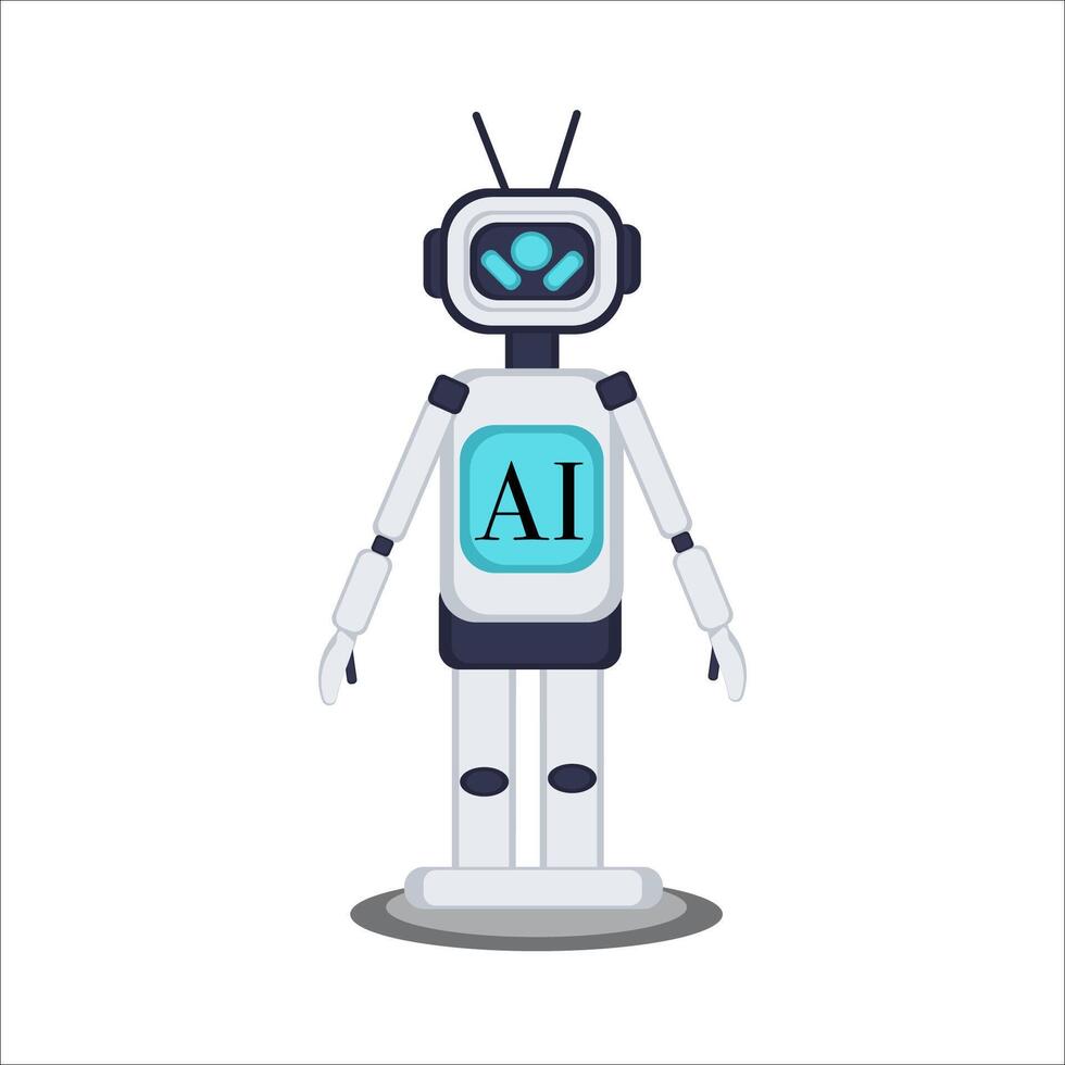 Ai robot icon illustration vector