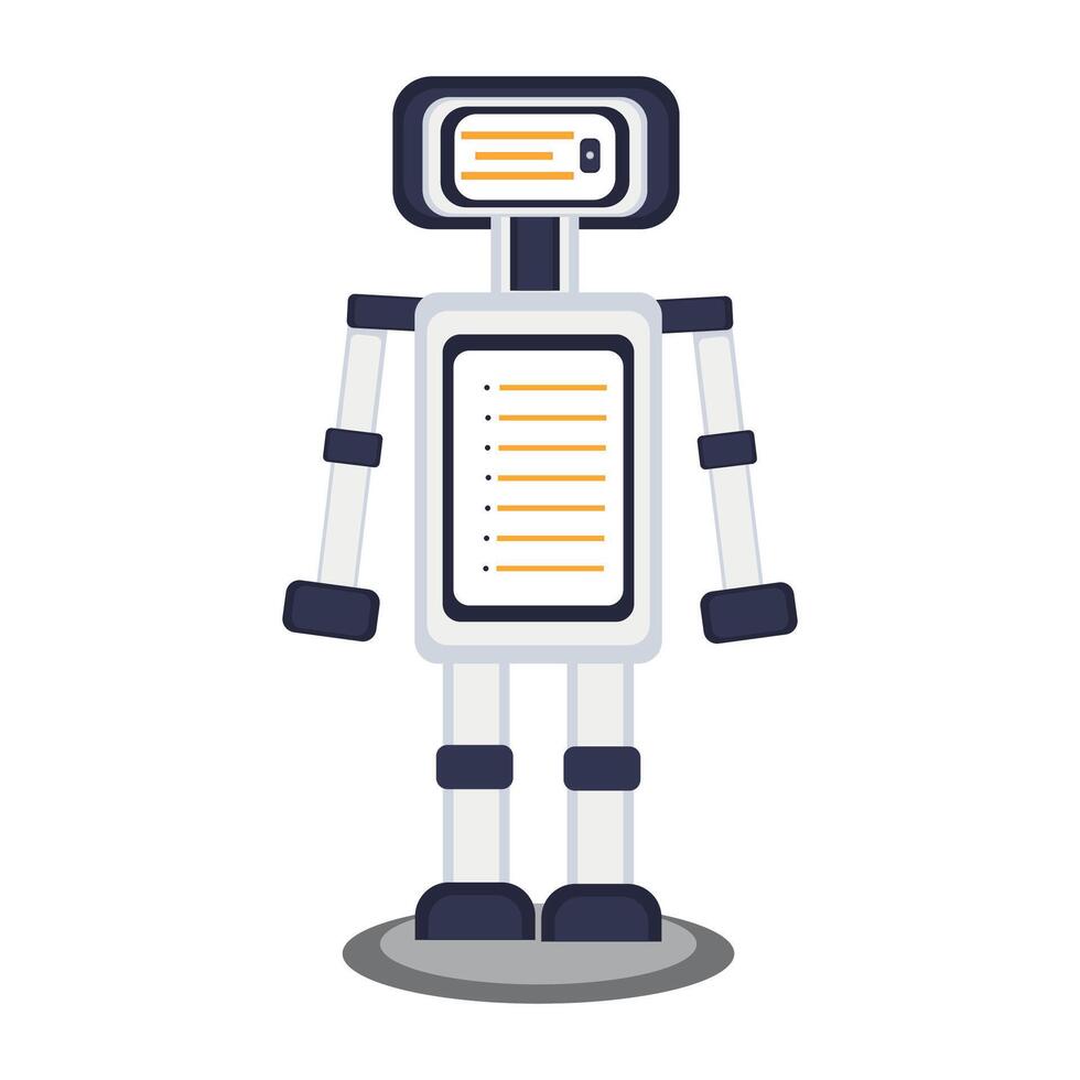 Smart Military Robot handbook for communicating with people vector