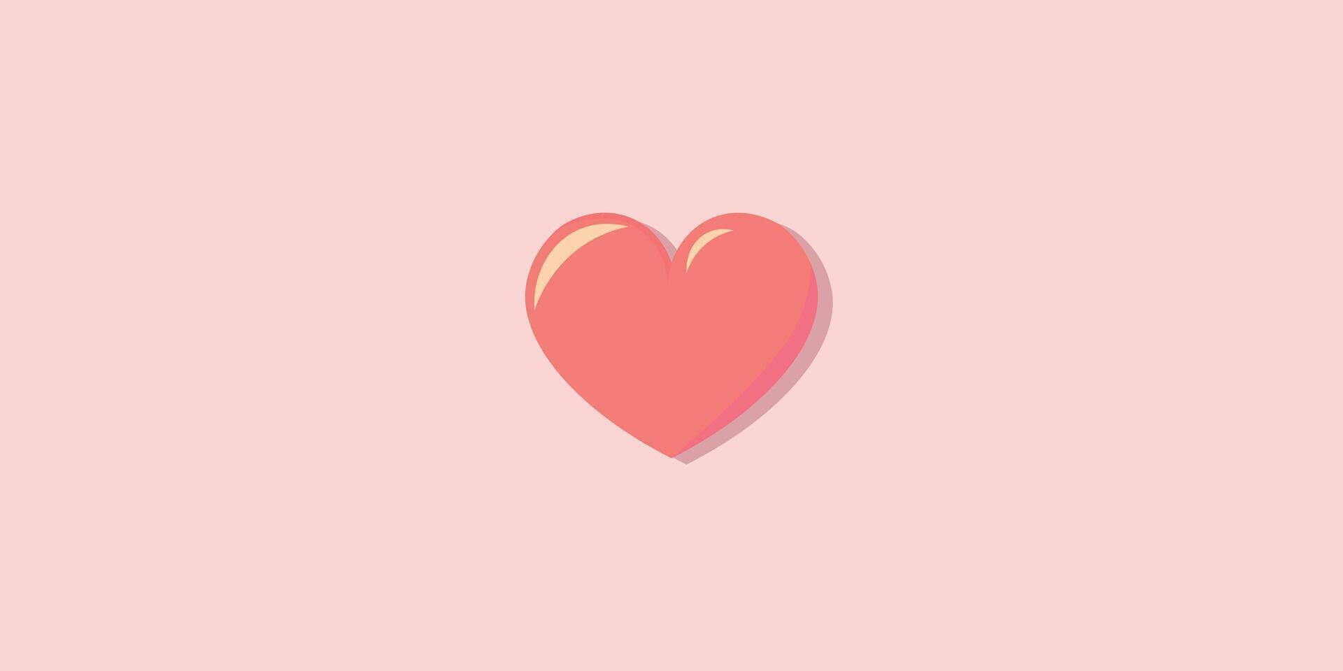 Simple Pink Heart Icon vector