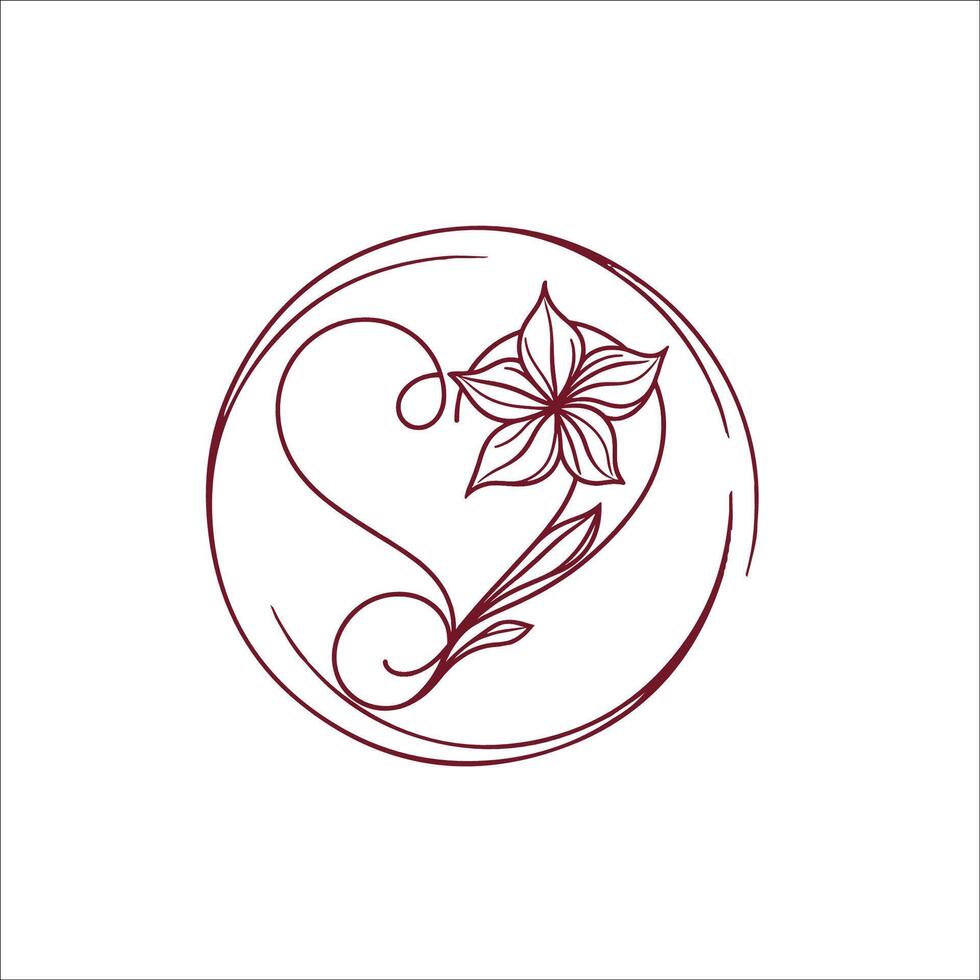 Nature Inspired Black Flower Design Clean and Chic Art vector