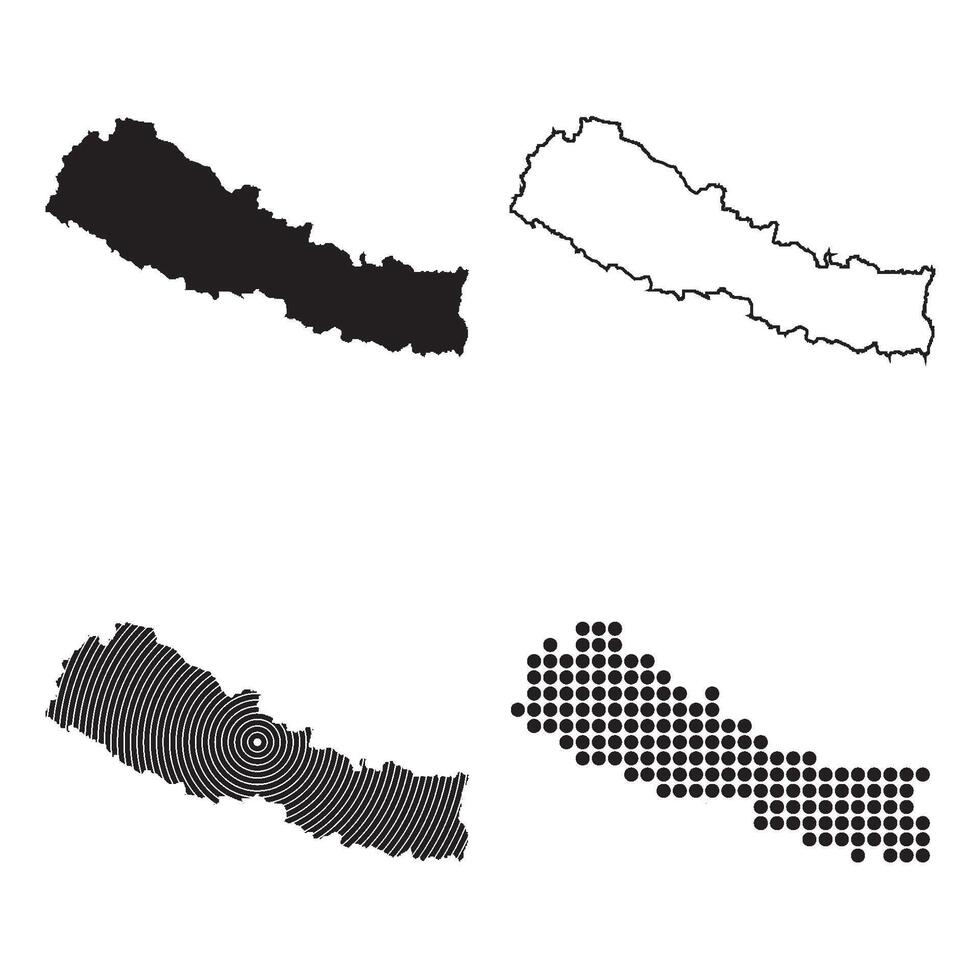 Nepal map icon Design vector