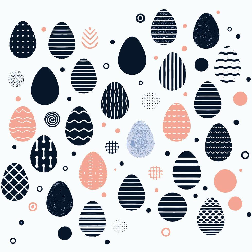 Pastel Easter Egg Pattern. Easter Eggs Collection. Happy Easter. Illustration For Your Design. Easter Greeting Card With Eggs. Easter Background With Flowers And Eggs. Greeting Card. vector