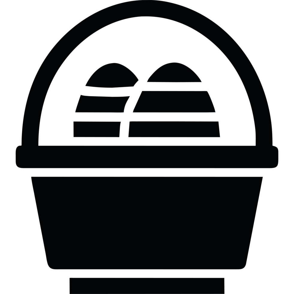 Easter egg basket element icon isolated png