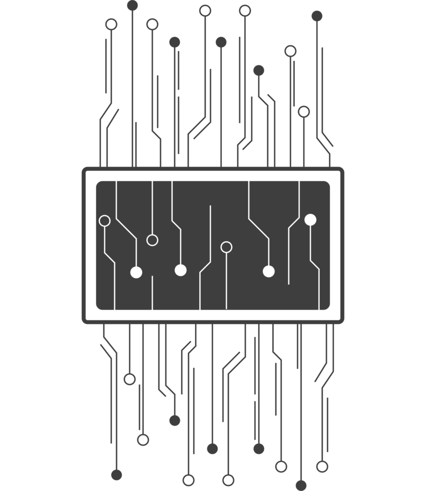 circuit electric chip element icon isolated png