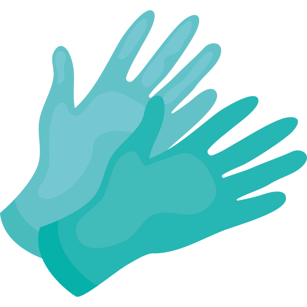 Pair of blue gloves element icon isolated png