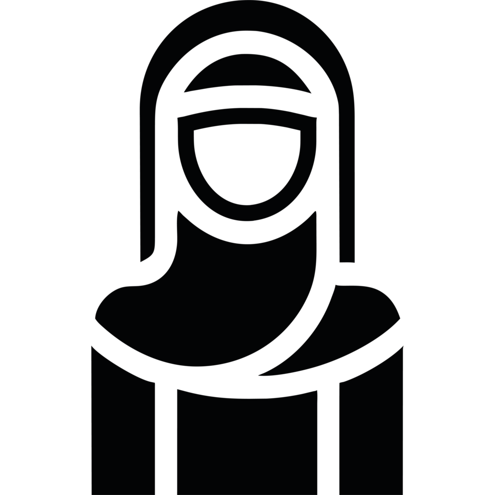 muslim woman element icon isolated png
