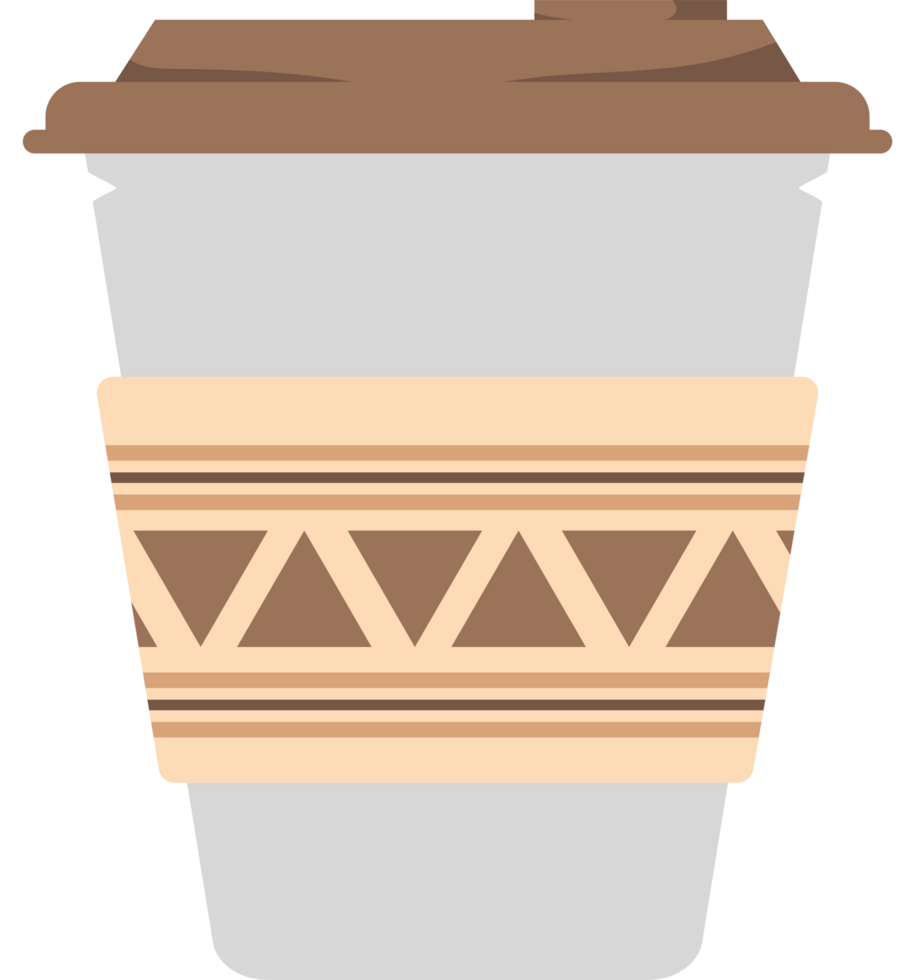 reusable coffee cup design element icon isolated png