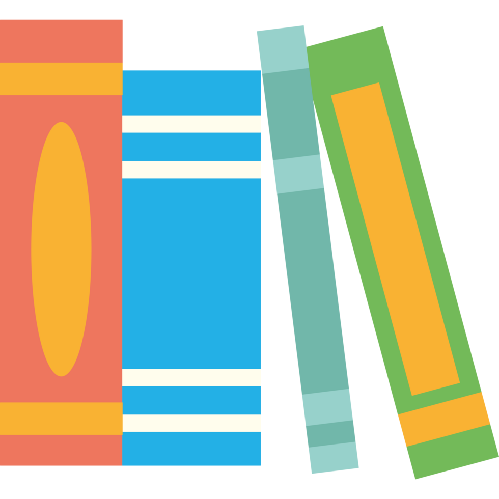 Books clipart library element icon isolated png