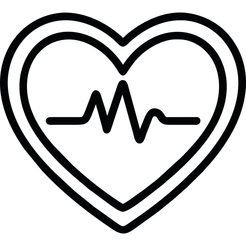 Heartbeat heart rate element icon isolated png