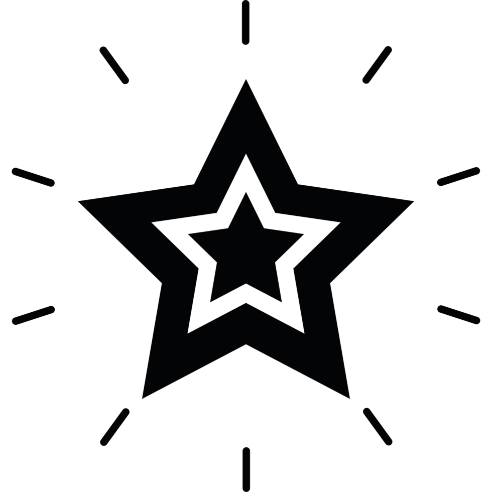 Star element icon isolated png