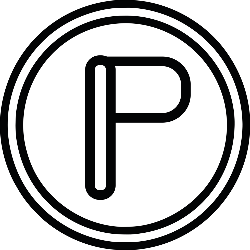 Parking lot line element icon isolated png