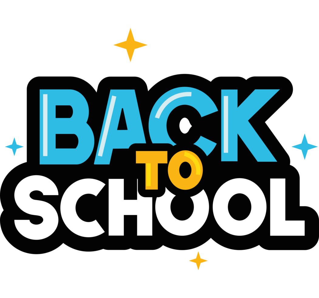 Back to school logo element icon isolated png