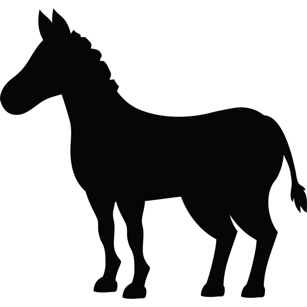 Silhouette of a horse element icon isolated png