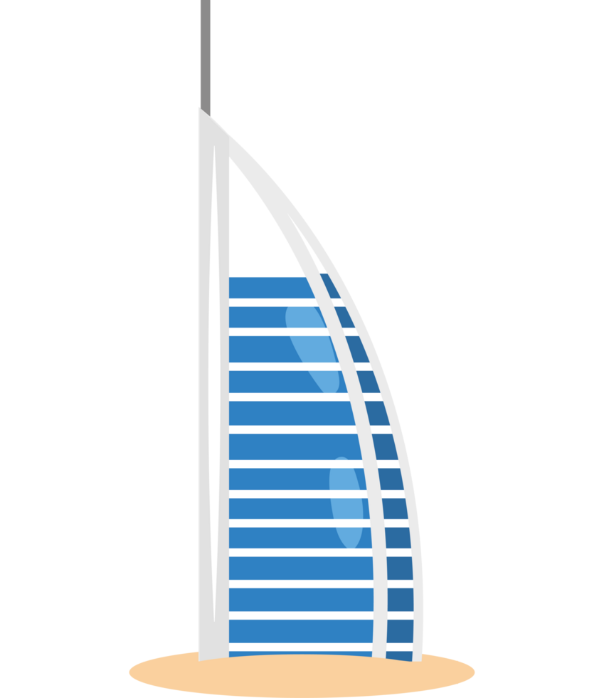 Burj al arabia element icon isolated png
