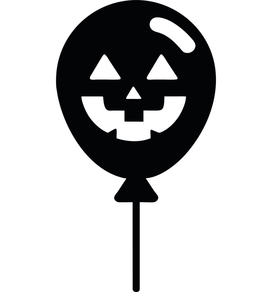 halloween balloon helium silhouette element icon isolated png