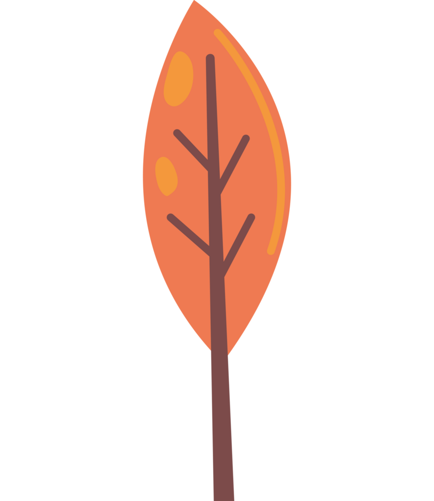 Autumn leaf element icon isolated png