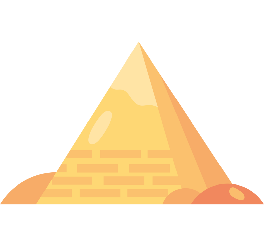 Egyptian pyramid element icon isolated png