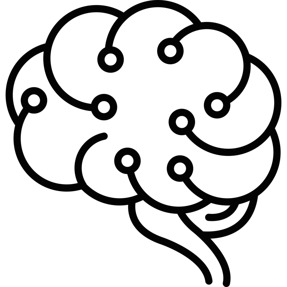 ai technology brain illustration icon isolated png