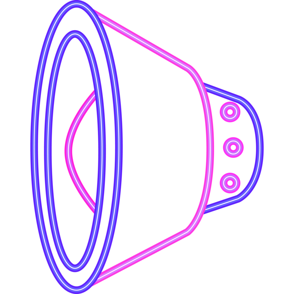 Neon speaker illustration icon isolated png