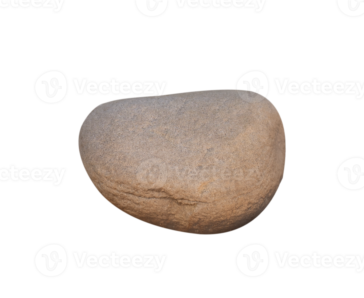 Stone rock isolated on background, Brown Sea pebble with smooth texture surface .Element Concept for Zen,Spa,Cosmetic Advertising ,Top view One Rock sea from beach, Single Cobblestone png