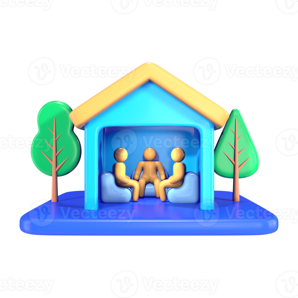 Community Center 3D Illustration Icon S1 png