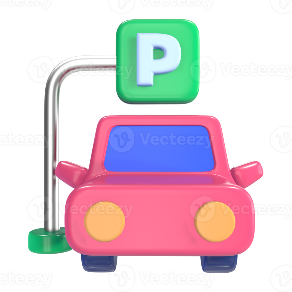 Parking Lot 3D Illustration Icon S1 png